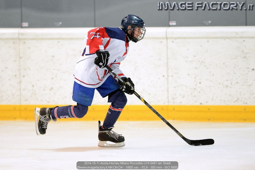2014-10-11 Aosta-Hockey Milano Rossoblu U14 0491 Ian Tealdi